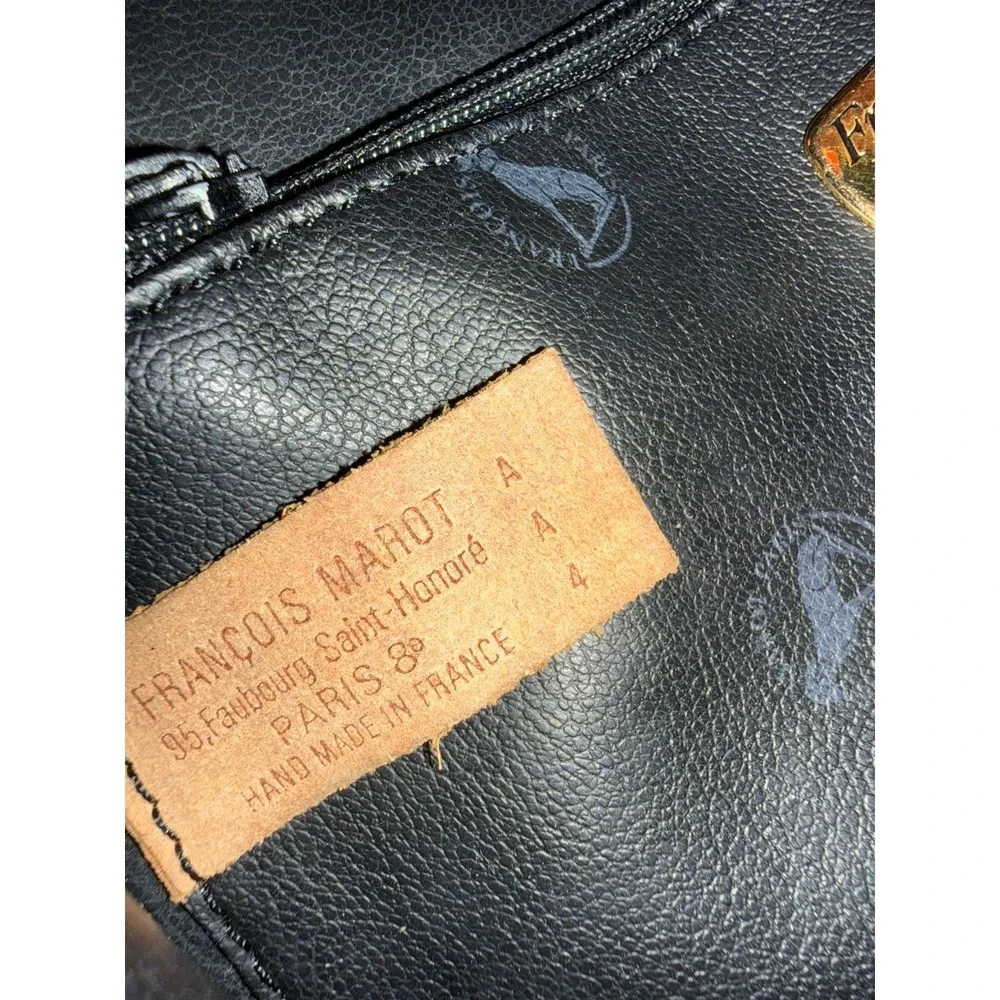 Vintage‎ Francois Marot Paris Leather Clutch / Shoulder Bag envelope style black